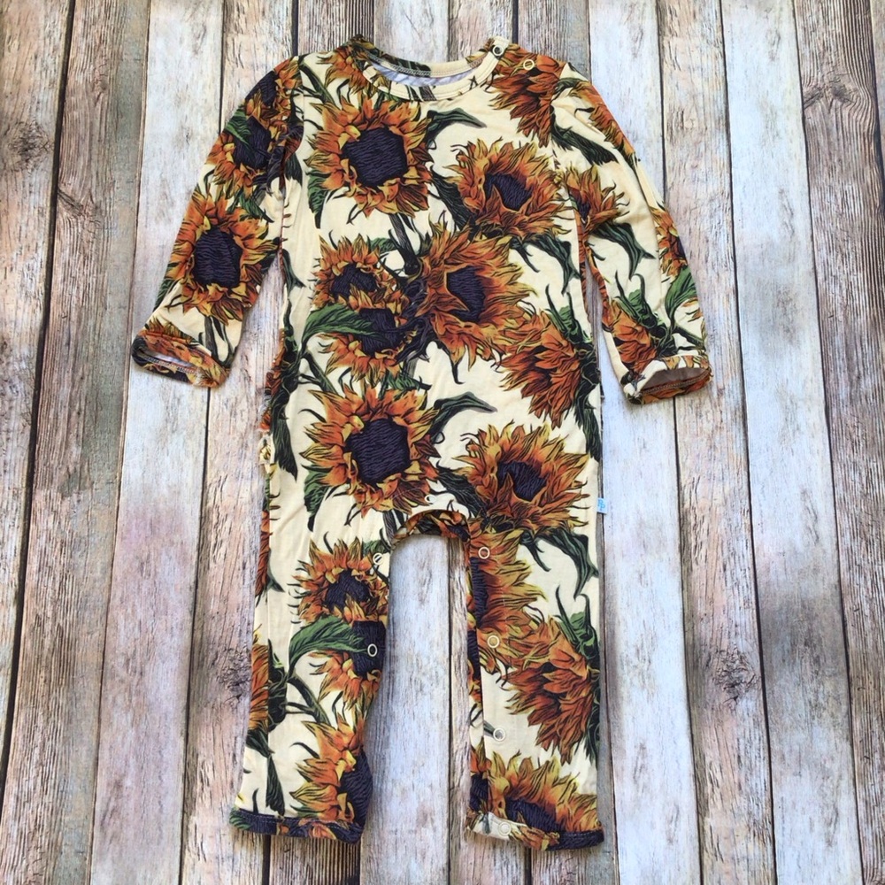 Posh Peanut Sunflower Arev Bamboo Romper